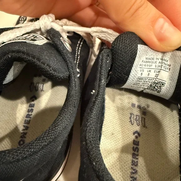 Kids Black Converse Sneakers - Picture 4 of 6